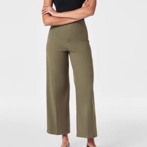 NWT Women's Spanx Stretch Twill Cropped Wide Leg Pants